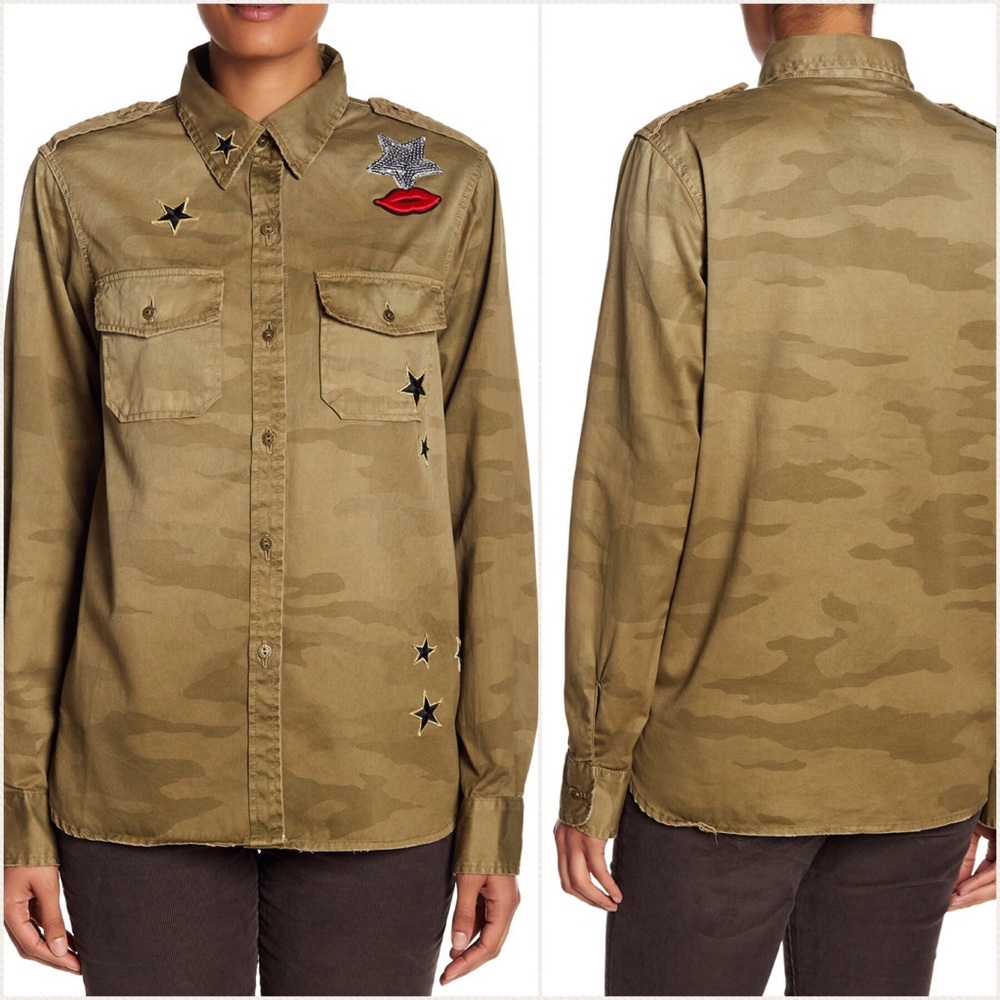 Nwot Current/Elliott The Perfect Patchwork Shirt - image 3